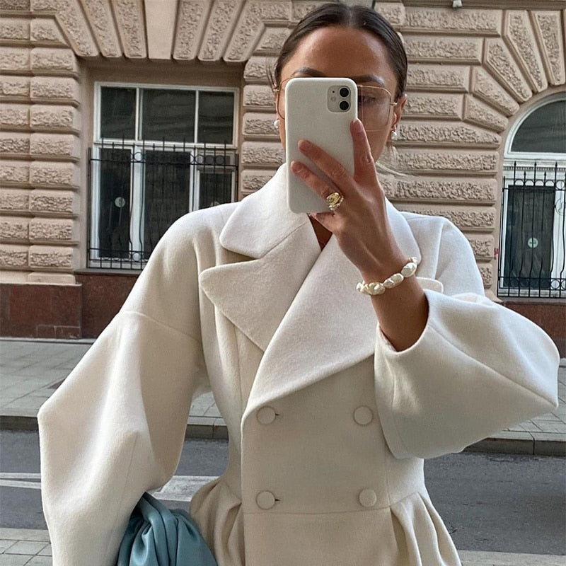 Natalie | Płaszcz w stylu vintage z guzikami