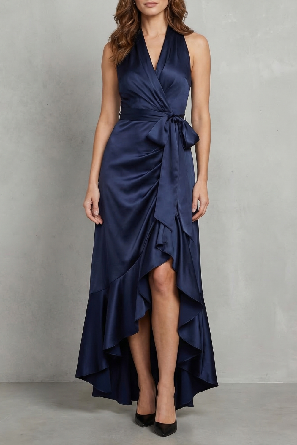 Noctavelle – Sukienka wieczorowa z satynowym drapowaniem – Maxi dress