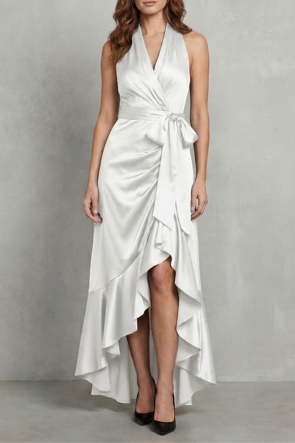 Noctavelle – Sukienka wieczorowa z satynowym drapowaniem – Maxi dress