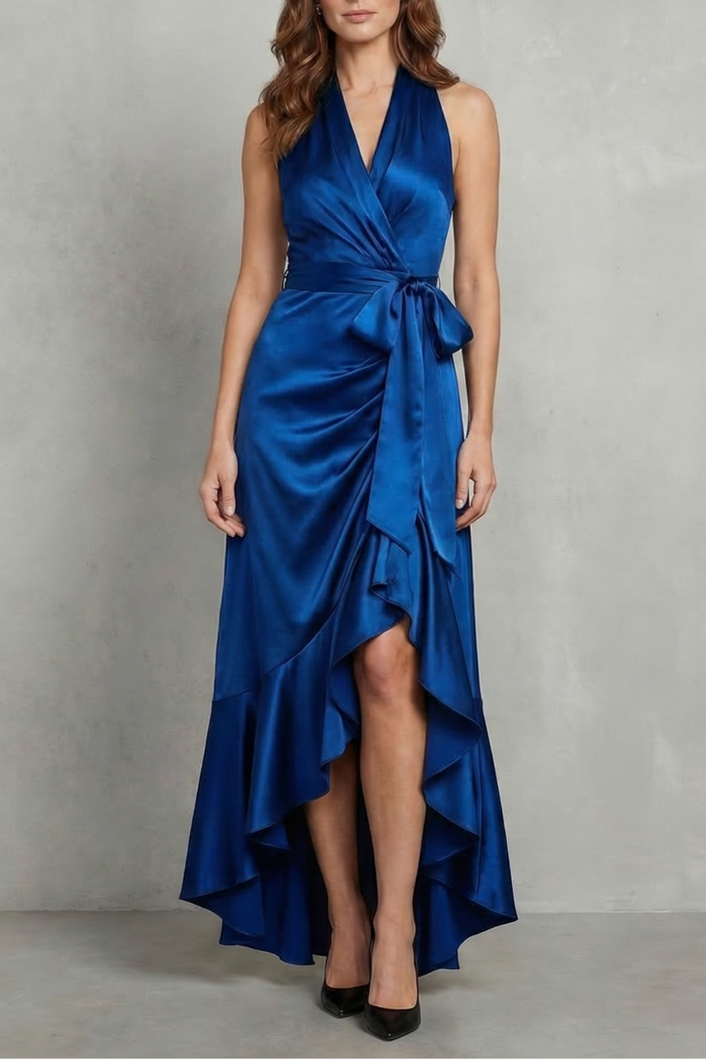 Noctavelle – Sukienka wieczorowa z satynowym drapowaniem – Maxi dress