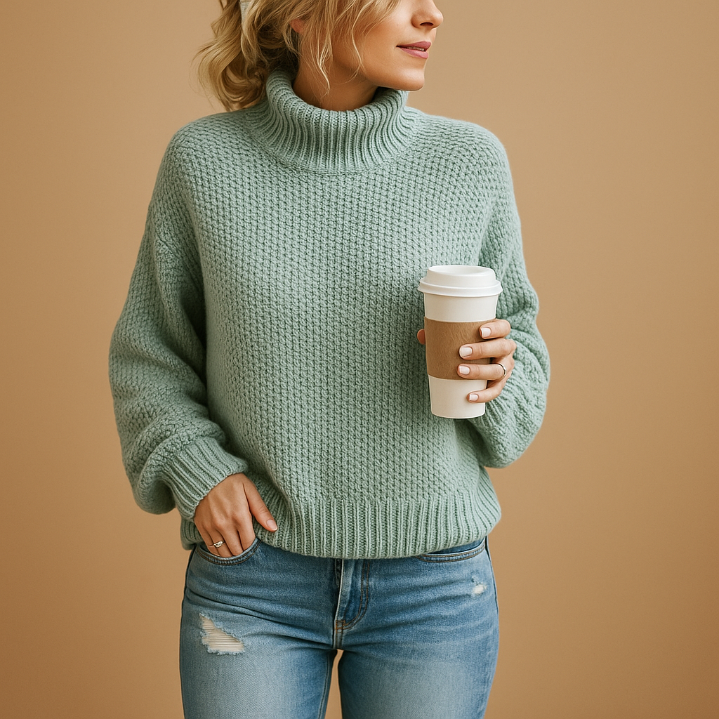 Noor | Damski Sweter z Golfem