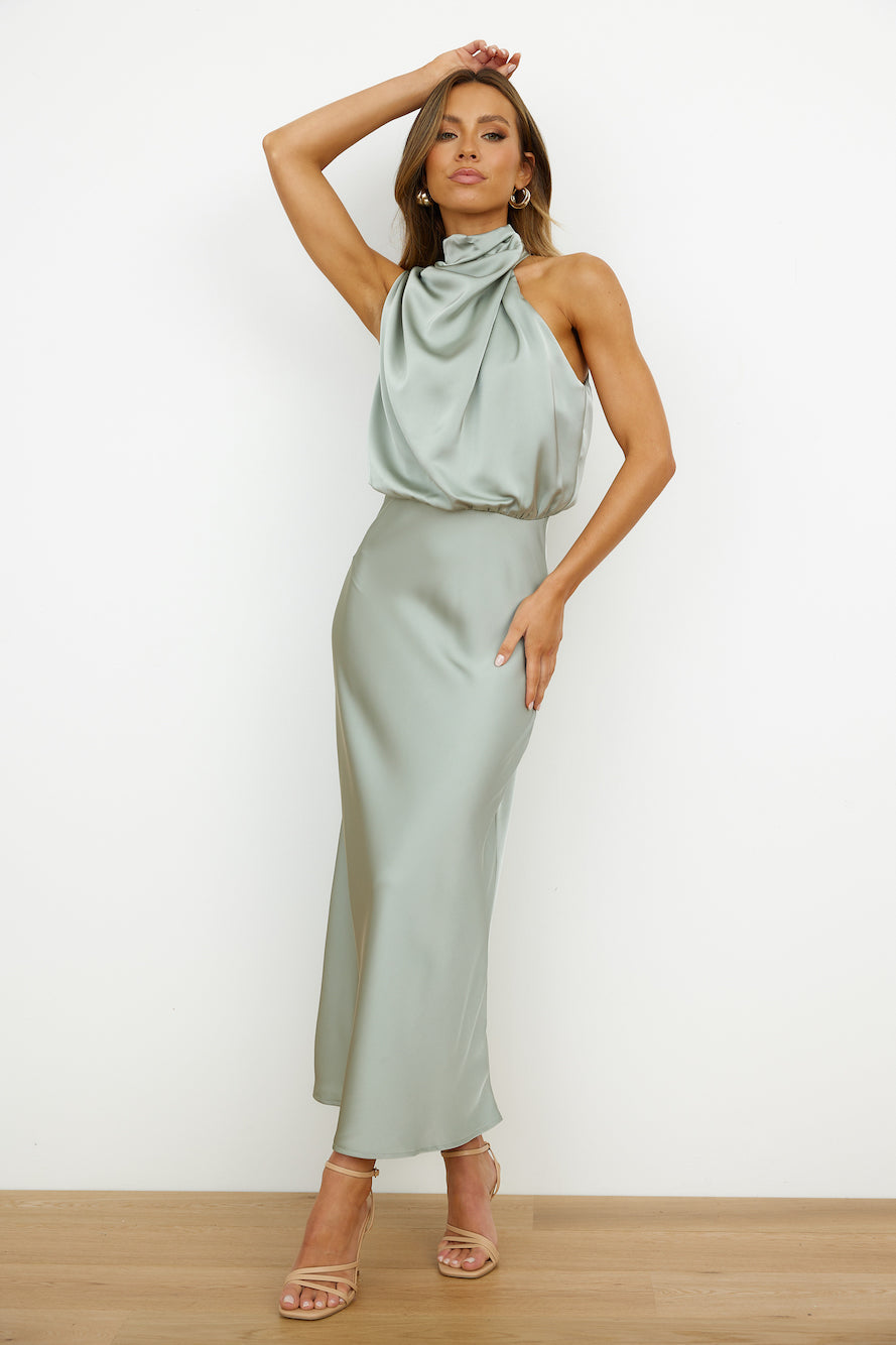 Elianna | Elegancka sukienka midi z asymetrycznym dekoltem