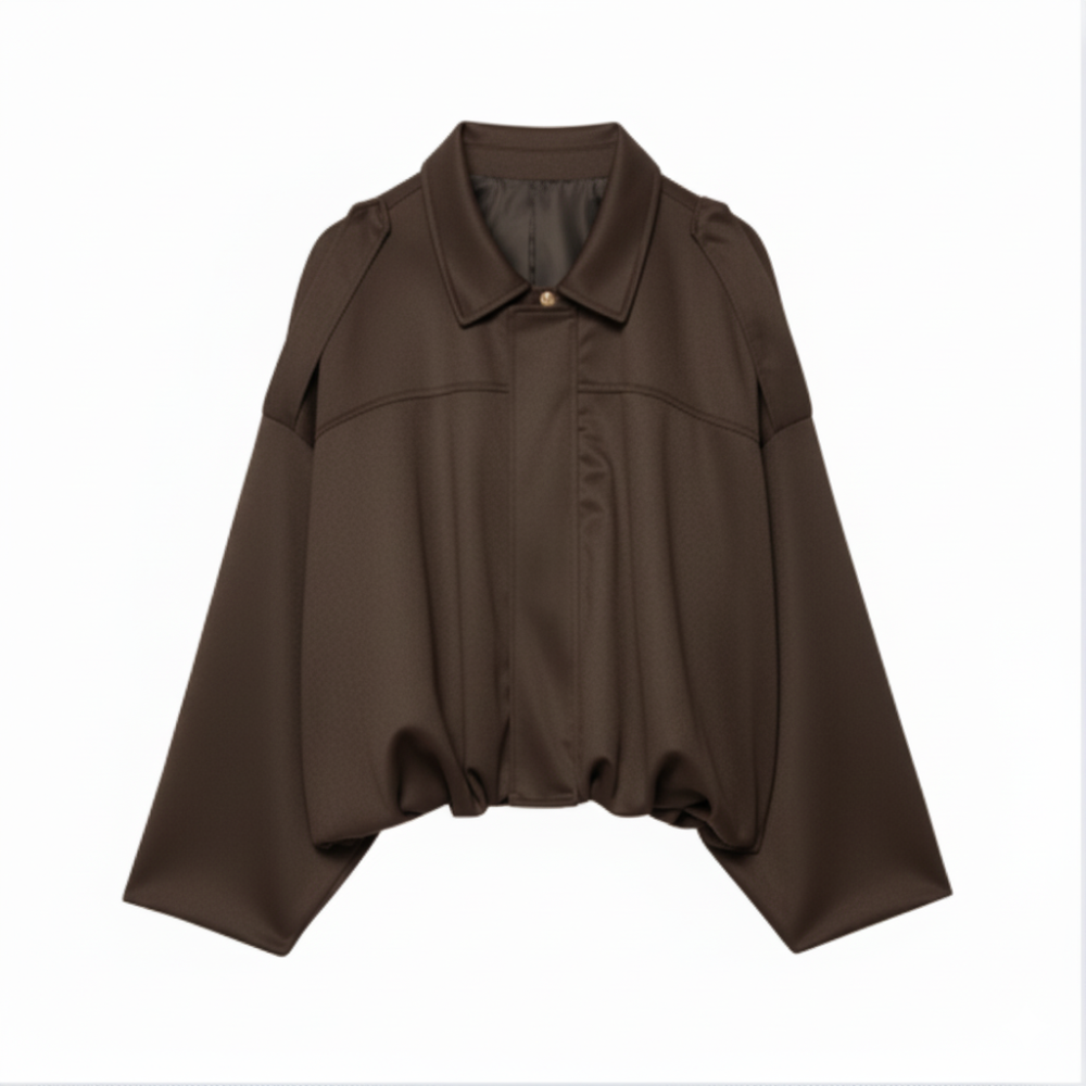 Oversize Suede Damska Kurtka – Casual Chic Odzież Wierzchnia