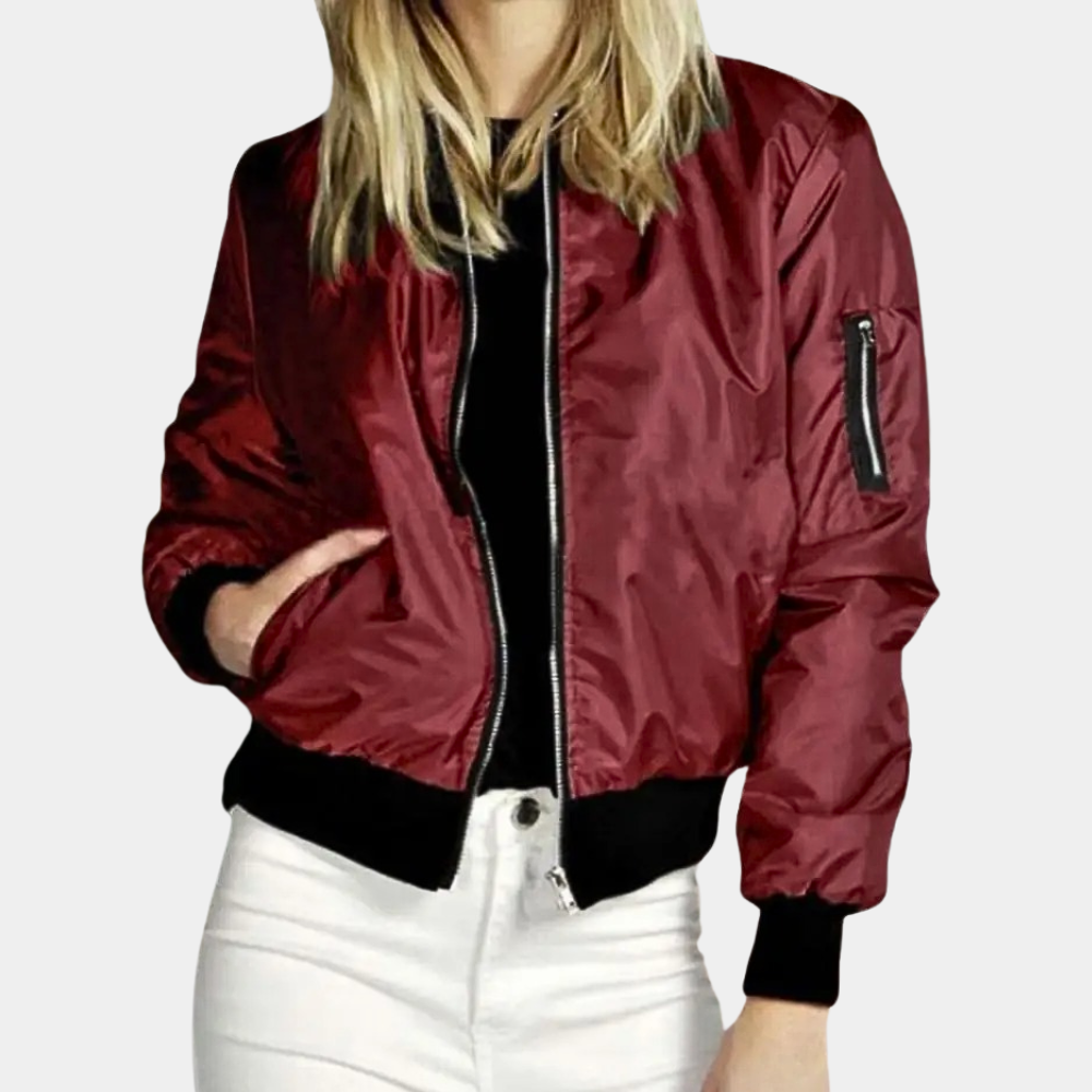 Raya | kurtka zimowa damska elegancka lekka stylowa czarna wełniana Chicveo