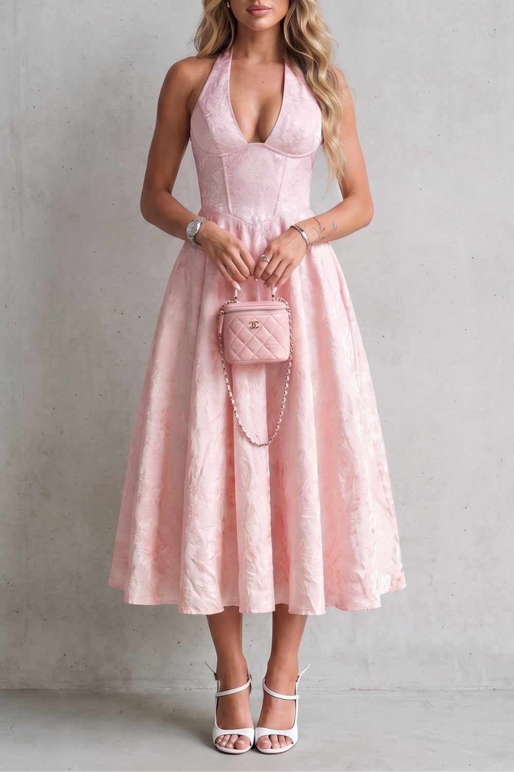 Rosalune – Elegancja w stylu halter – Sukienka midi