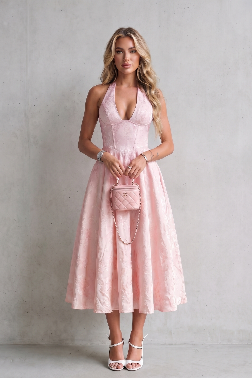 Rosalune – Elegancja w stylu halter – Sukienka midi