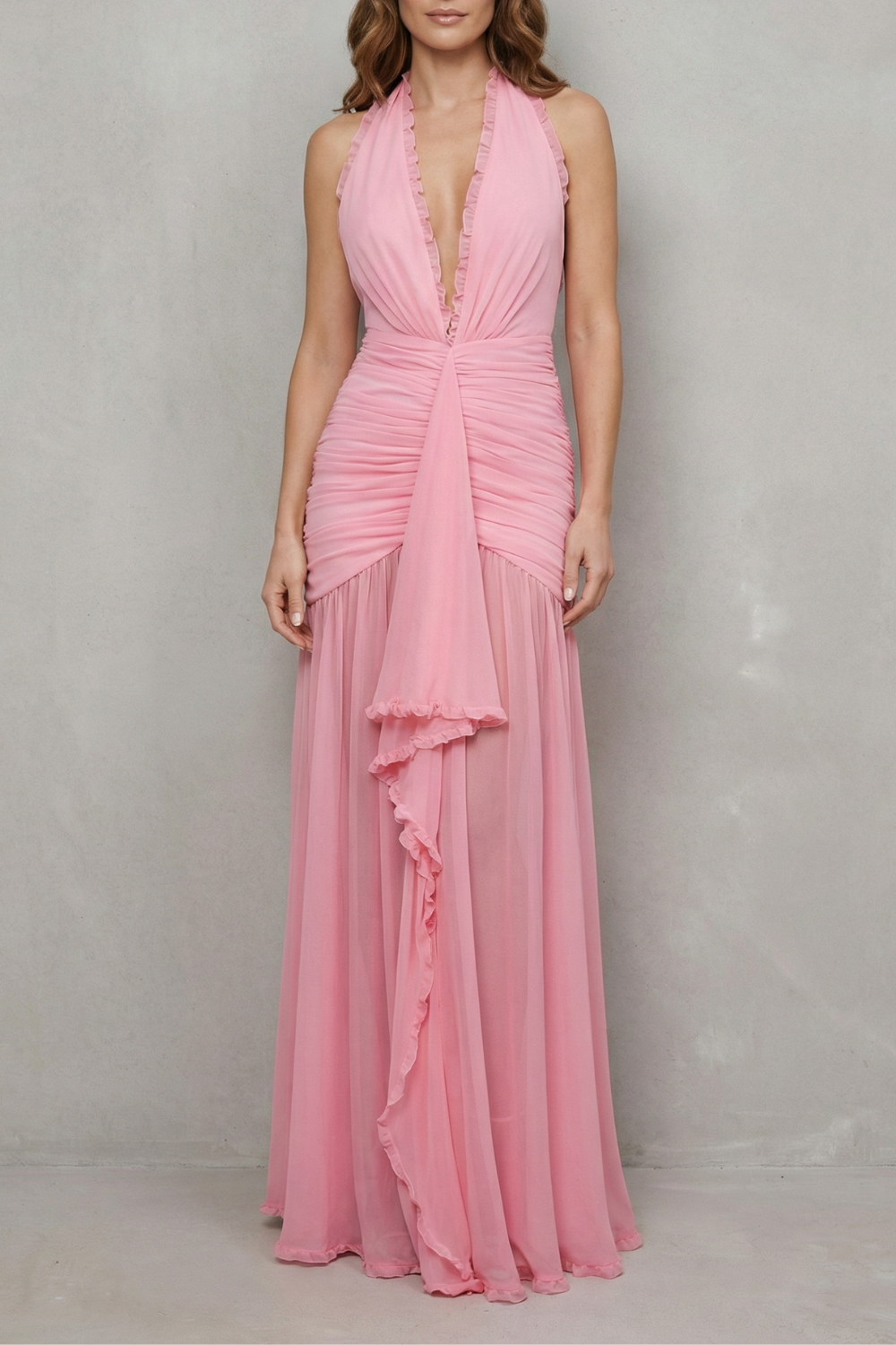 Roselisse – Elegancja z plisowanej siateczki – Sukienka maxi