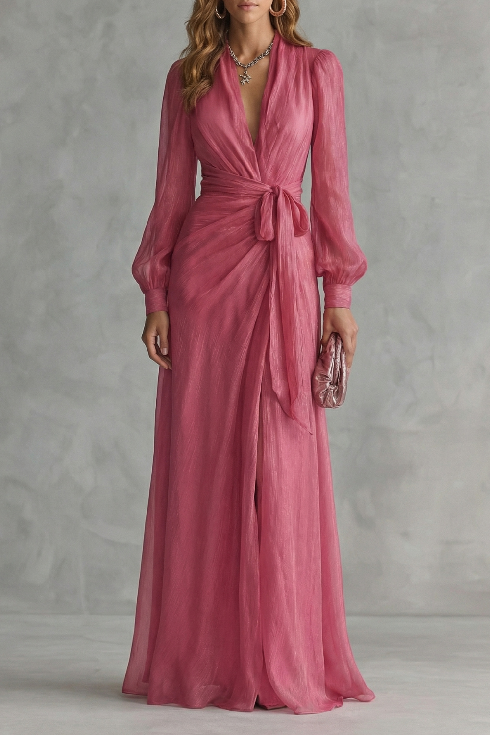 Rosénelle – Elegancja lejącego się szyfonu – Sukienka maxi