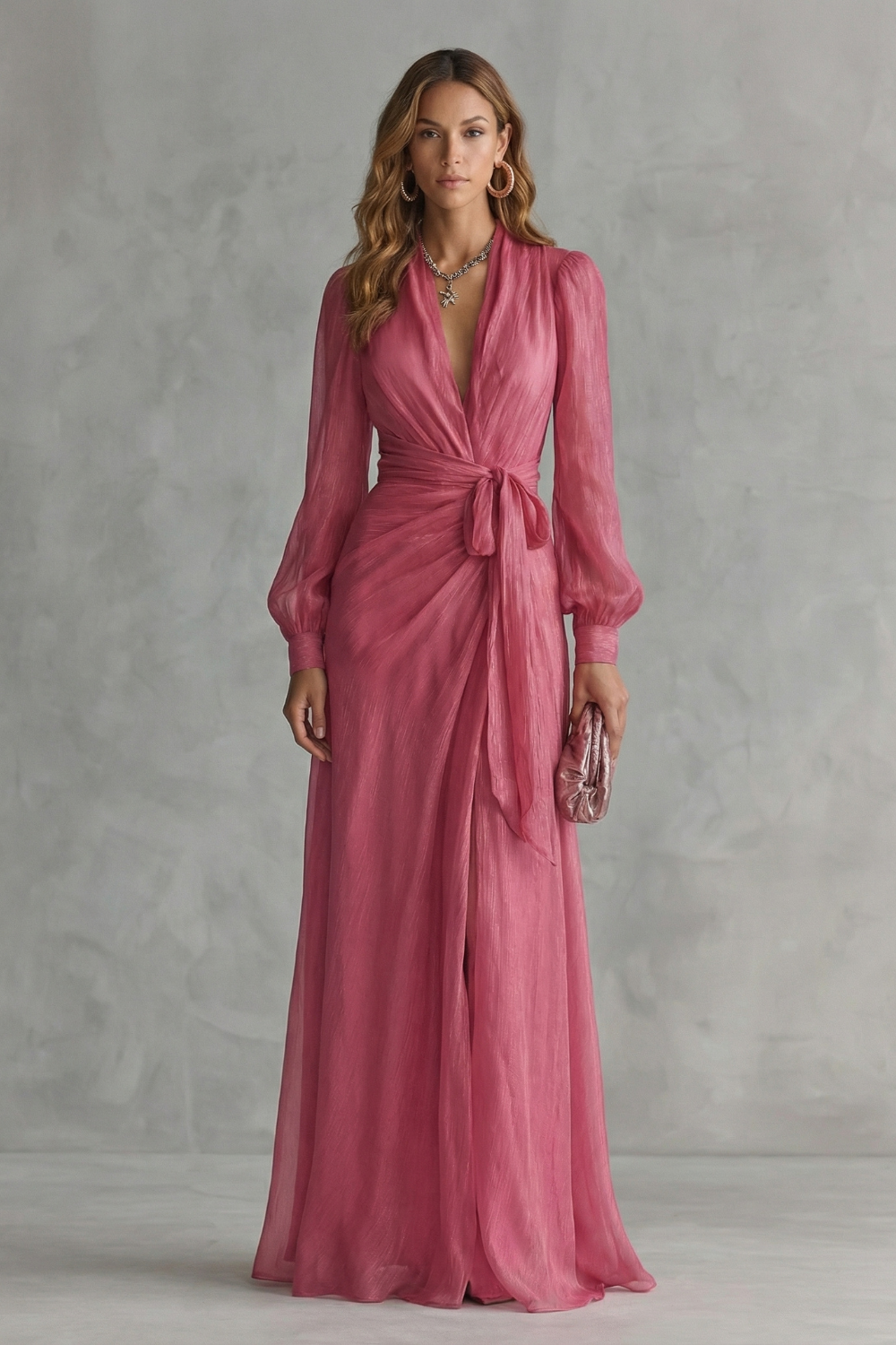 Rosénelle – Elegancja lejącego się szyfonu – Sukienka maxi