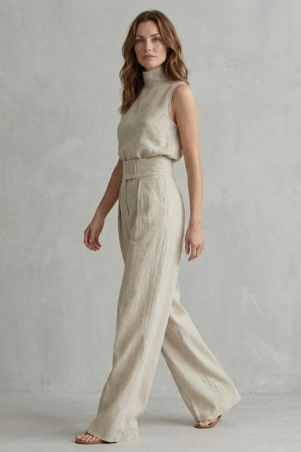 Serelisse – Minimalistyczna elegancja – Zestaw spodni o szerokich nogawkach
