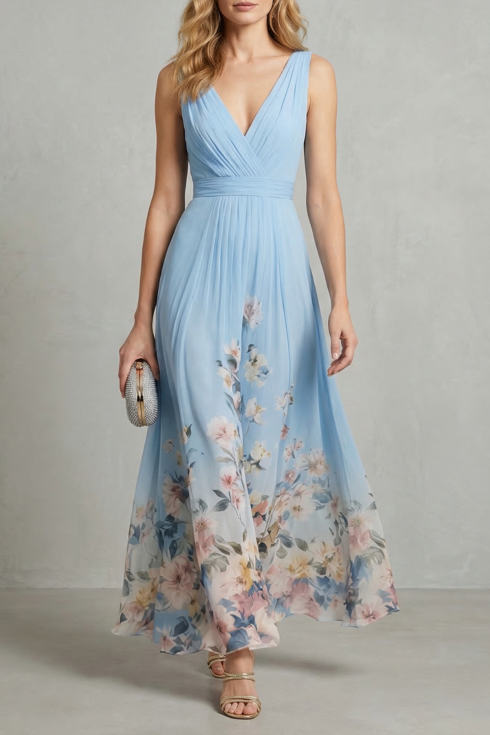 Serelisse – Romantyczna kwiatowa ombre – Sukienka maxi