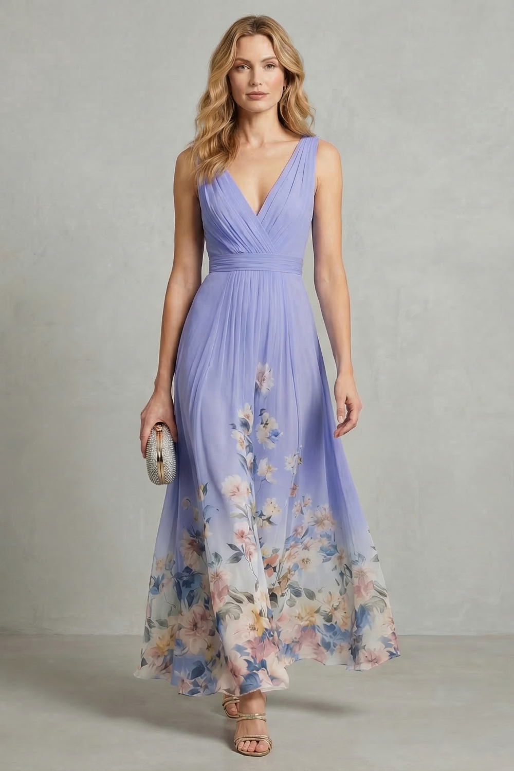 Serelisse – Romantyczna kwiatowa ombre – Sukienka maxi