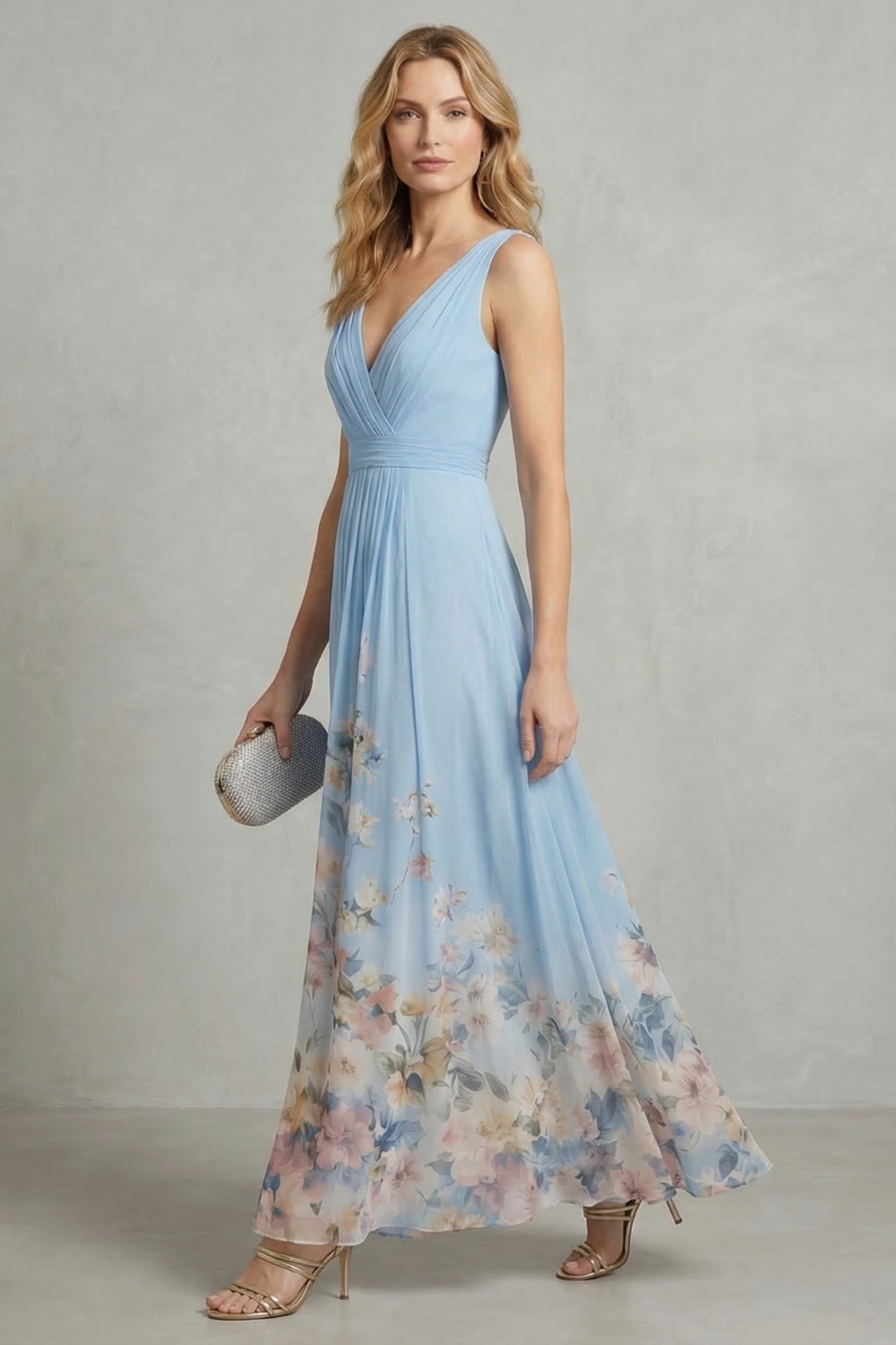 Serelisse – Romantyczna kwiatowa ombre – Sukienka maxi