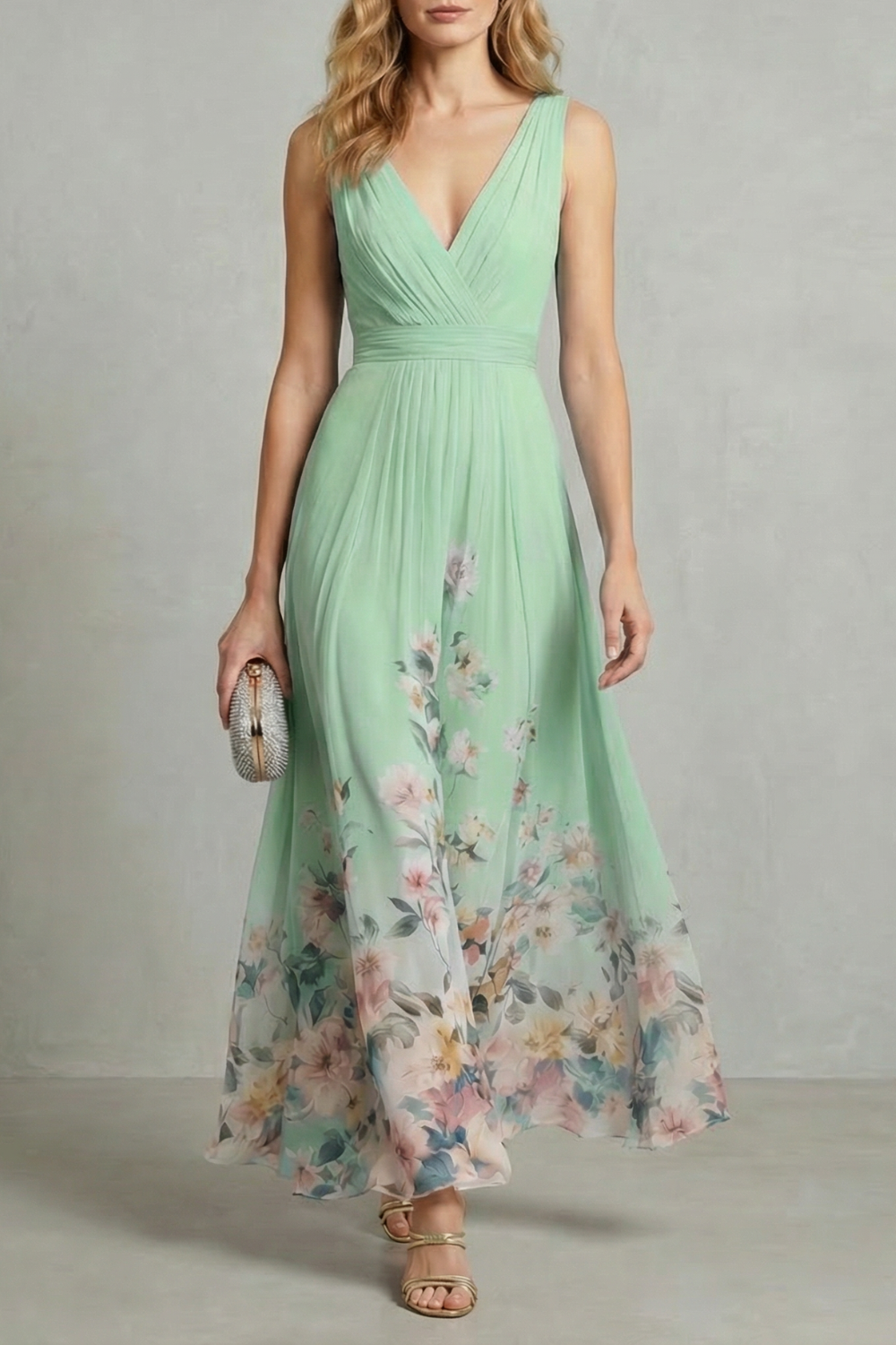 Serelisse – Romantyczna kwiatowa ombre – Sukienka maxi