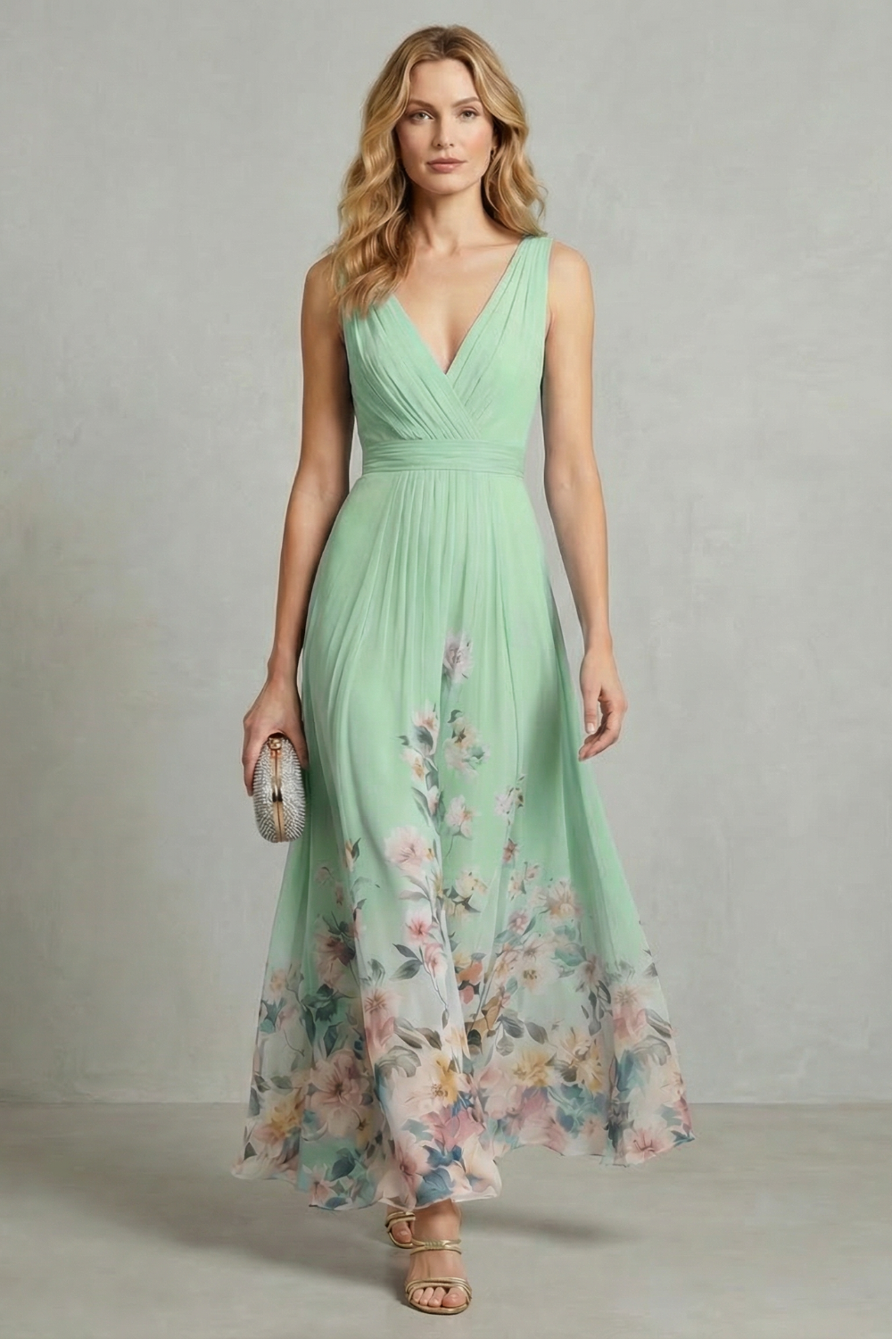 Serelisse – Romantyczna kwiatowa ombre – Sukienka maxi