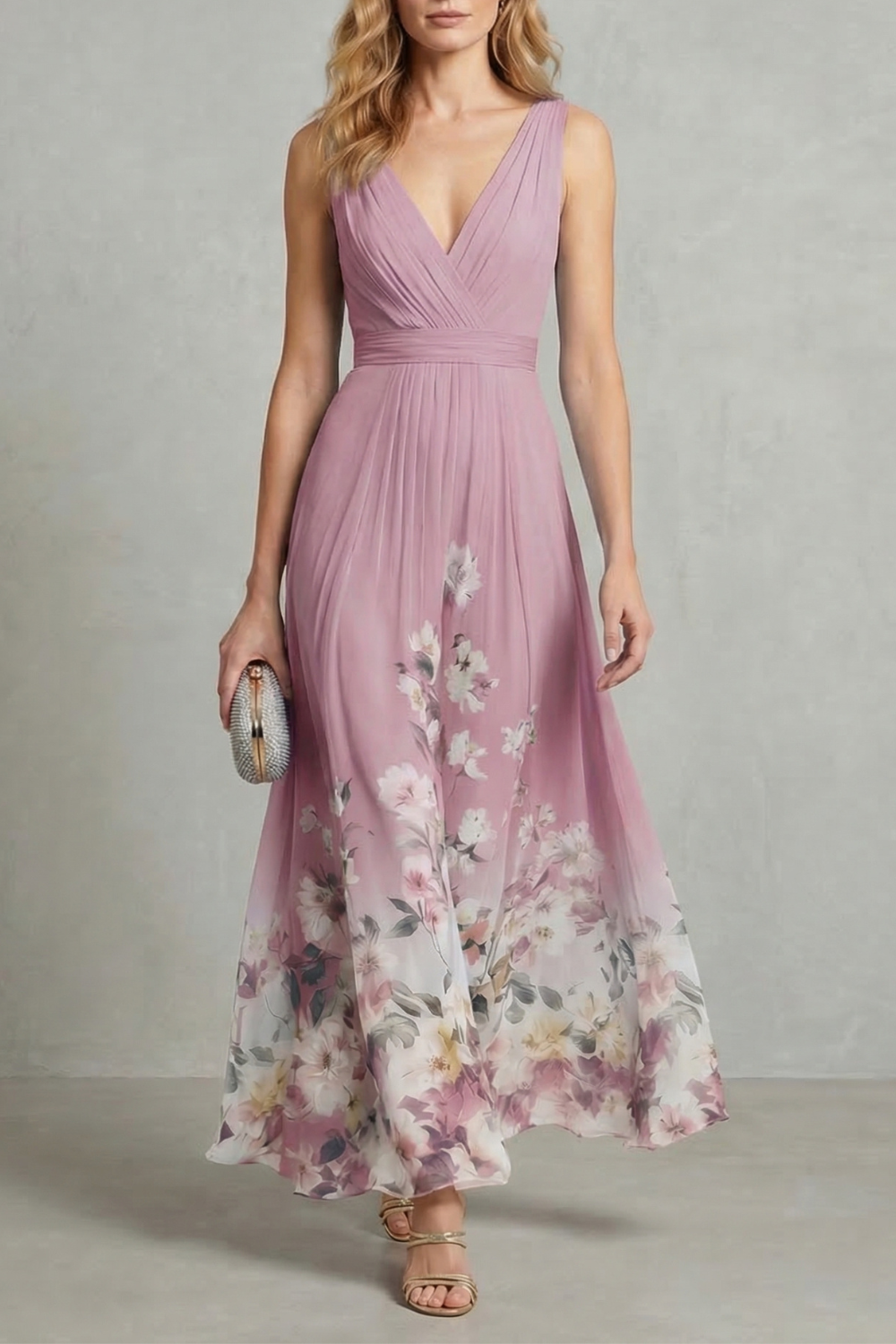 Serelisse – Romantyczna kwiatowa ombre – Sukienka maxi