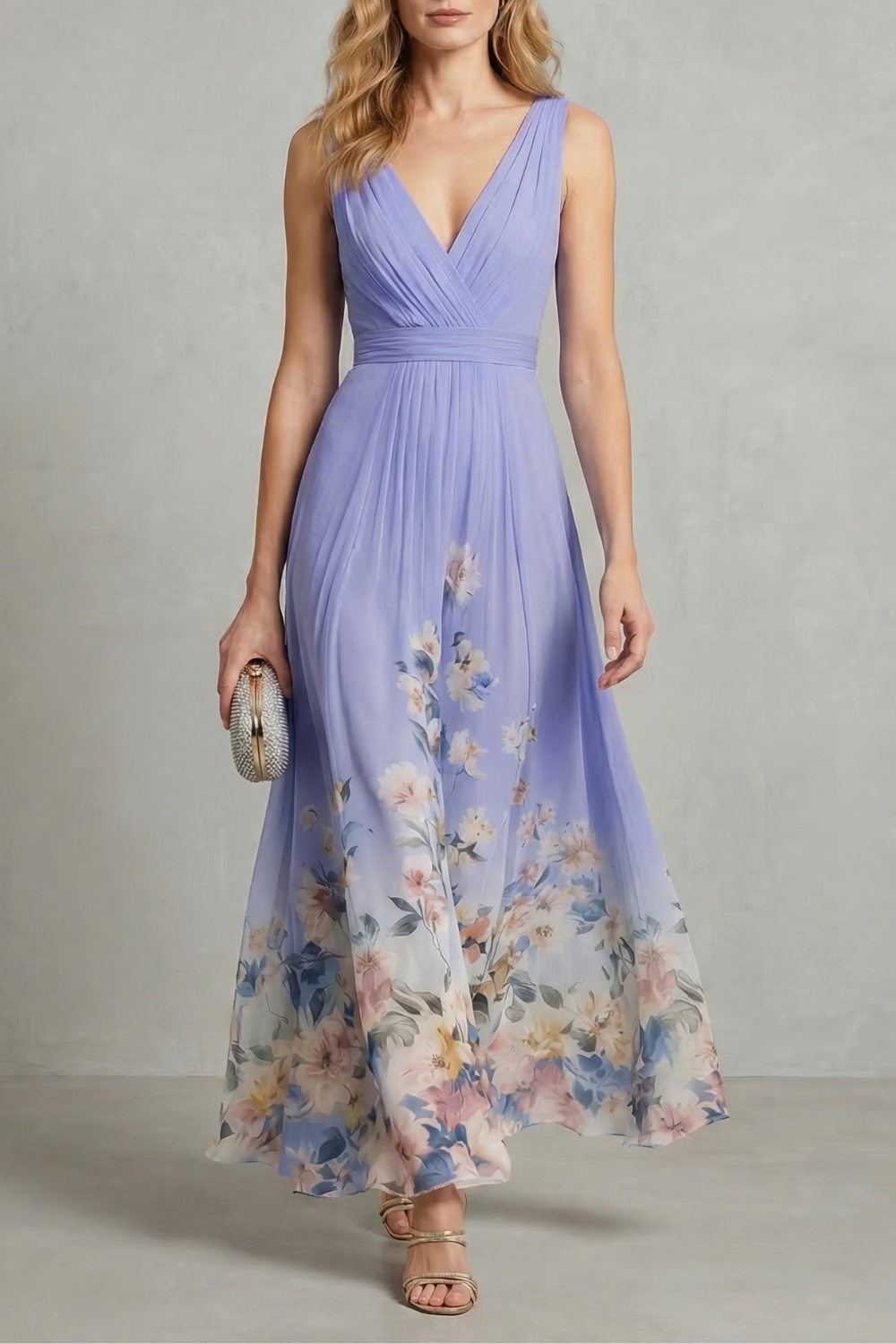 Serelisse – Romantyczna kwiatowa ombre – Sukienka maxi