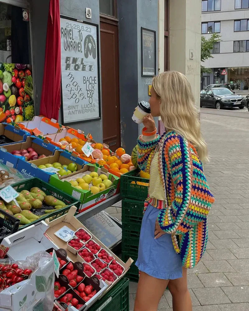 Sima | Damski Szydełkowany Kardigan