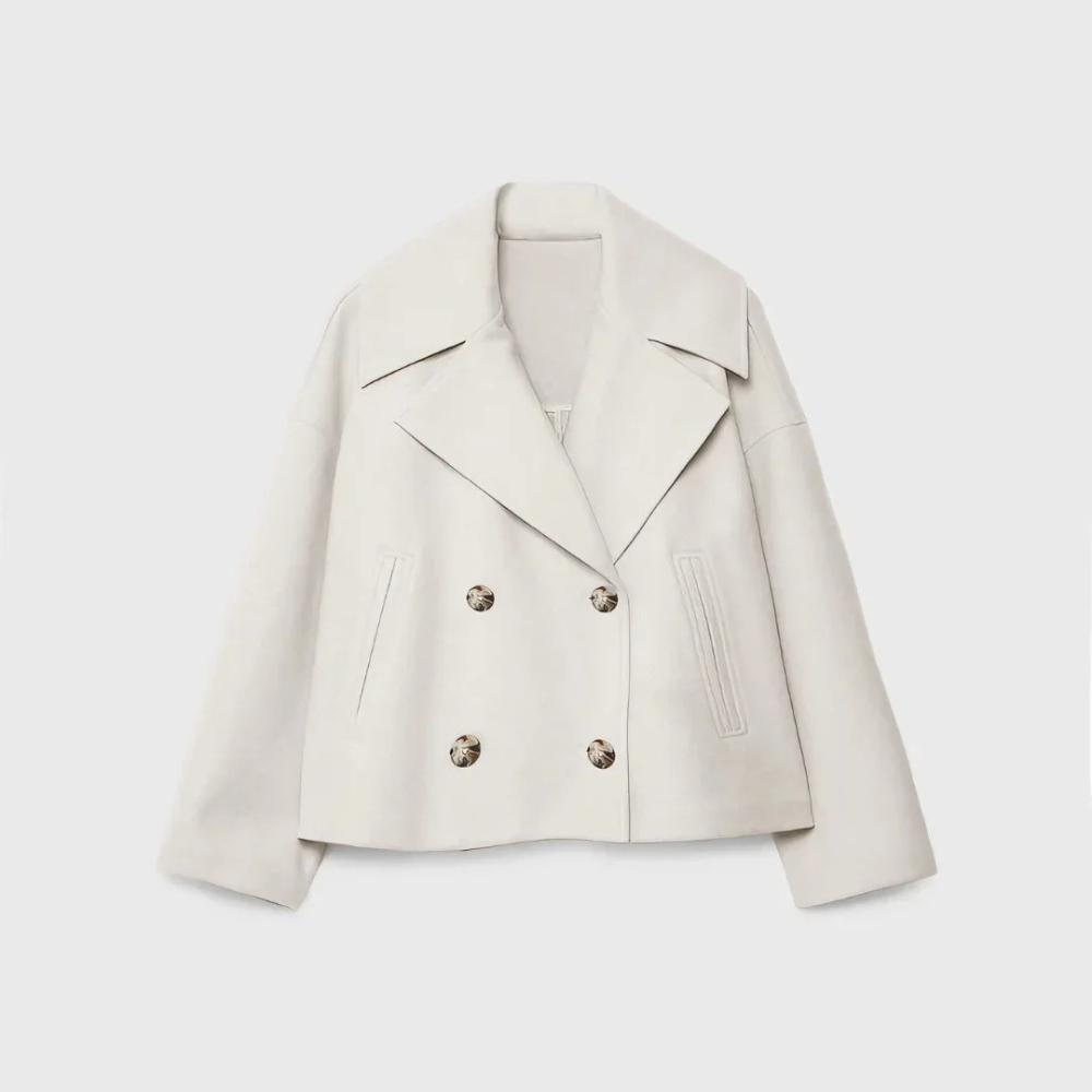 Stella | Damski płaszcz wełniany z podwójnym zapięciem