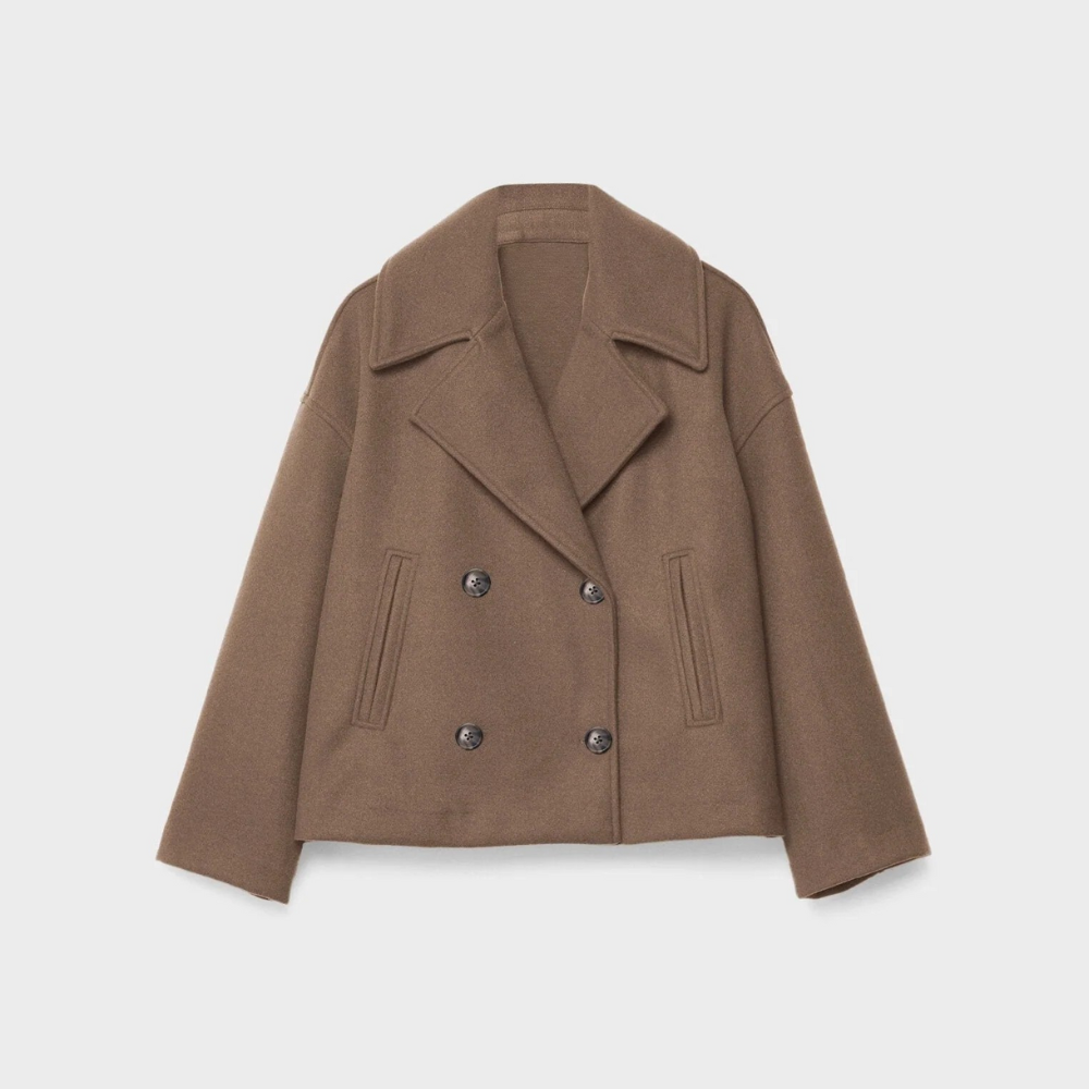 Stella | Damski płaszcz wełniany z podwójnym zapięciem