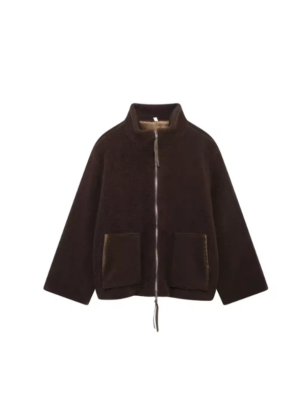 Tessa | Damska Fleece Kurtka z Zamkiem
