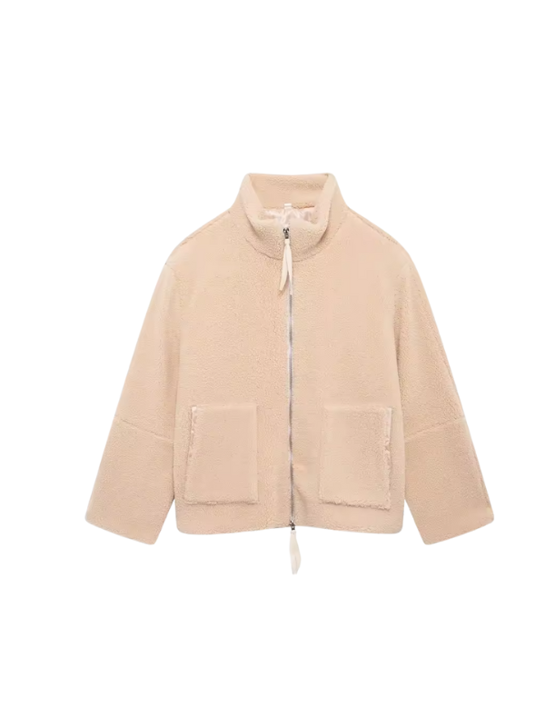 Tessa | Damska Fleece Kurtka z Zamkiem