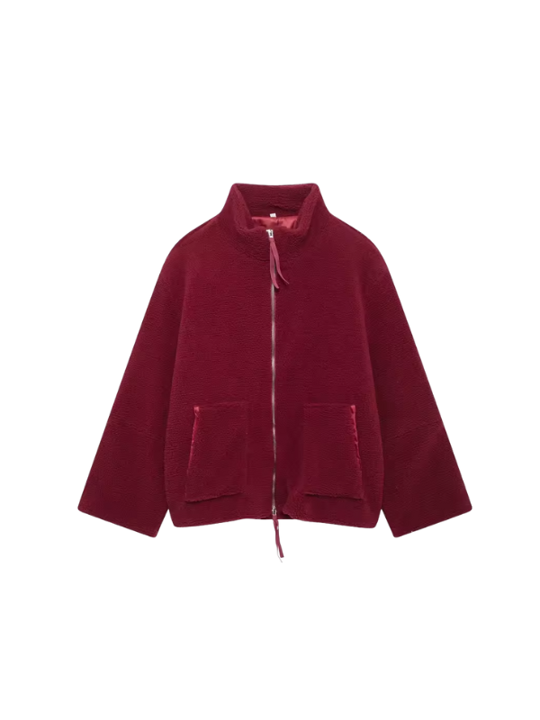 Tessa | Damska Fleece Kurtka z Zamkiem