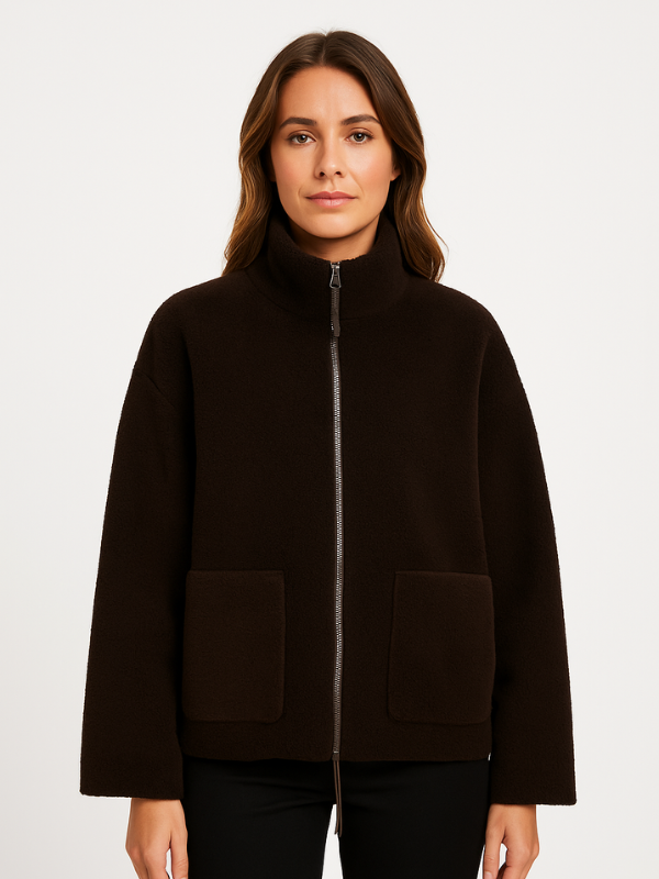 Tessa | Damska Fleece Kurtka z Zamkiem
