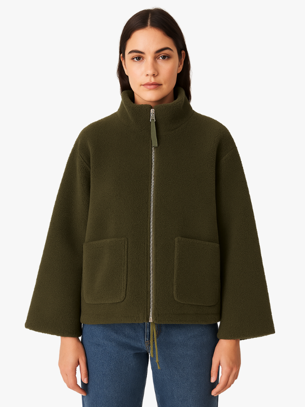 Tessa | Damska Fleece Kurtka z Zamkiem