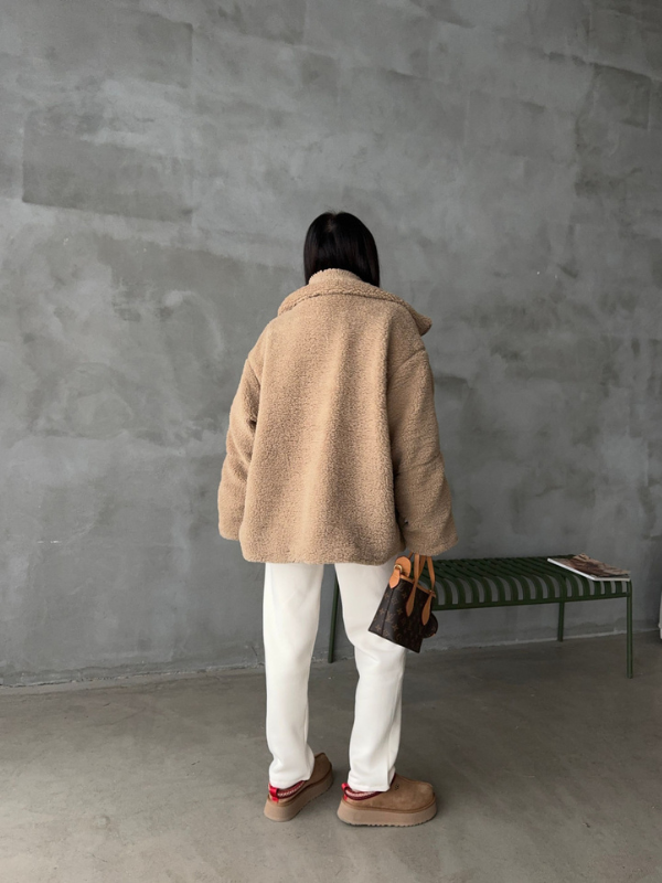Tessa | Damska Fleece Kurtka z Zamkiem