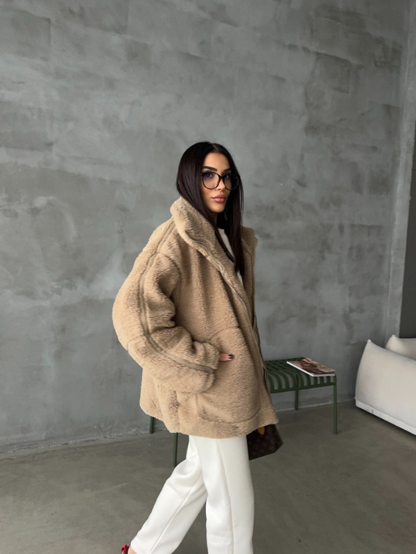 Tessa | Damska Fleece Kurtka z Zamkiem