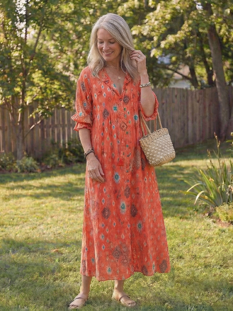 Virelle | Sukienka Maxi Botaniczna Flow