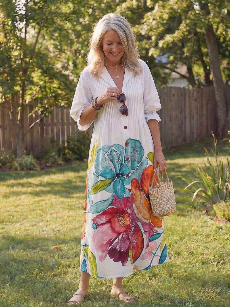 Virelle | Sukienka Maxi Botaniczna Flow