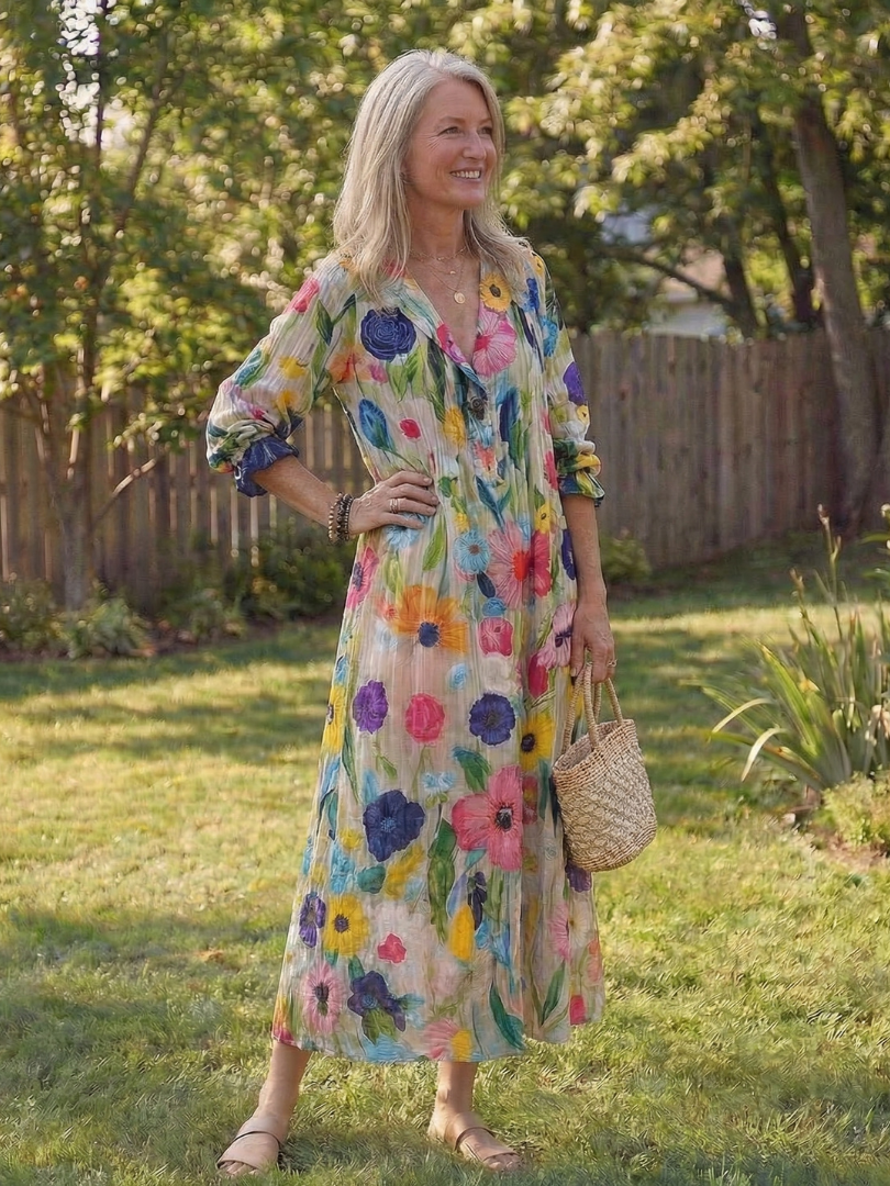 Virelle | Sukienka Maxi Botaniczna Flow