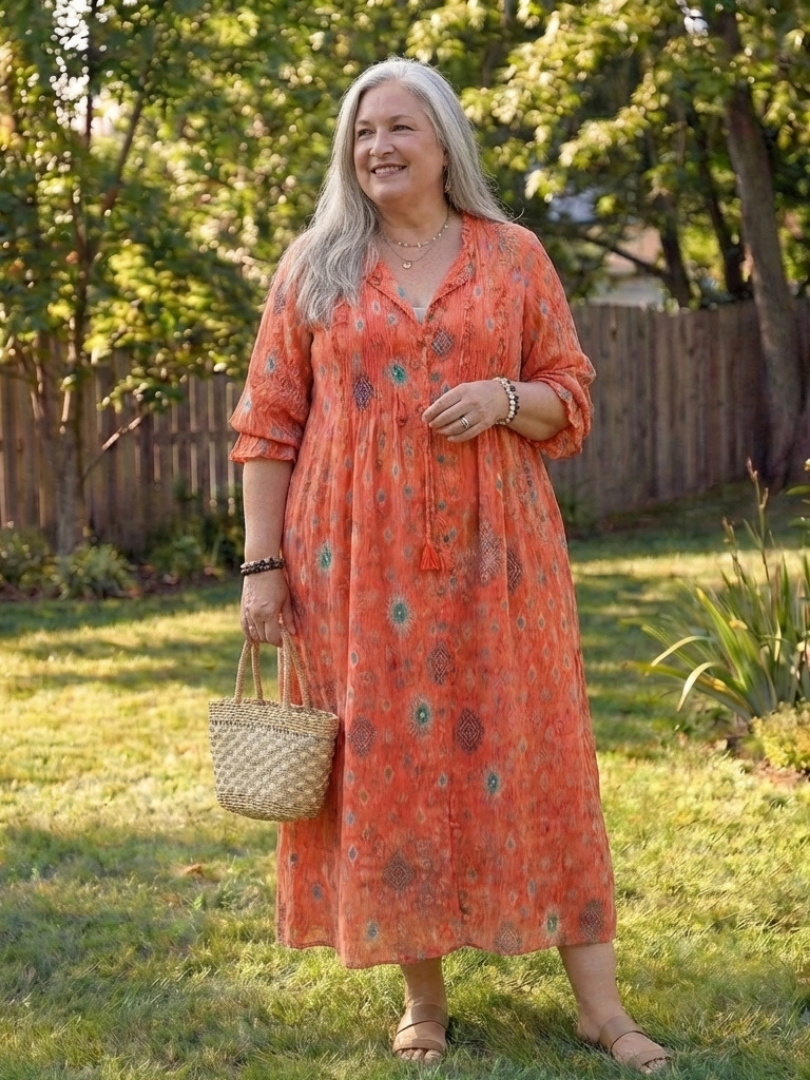 Virelle | Sukienka Maxi Botaniczna Flow