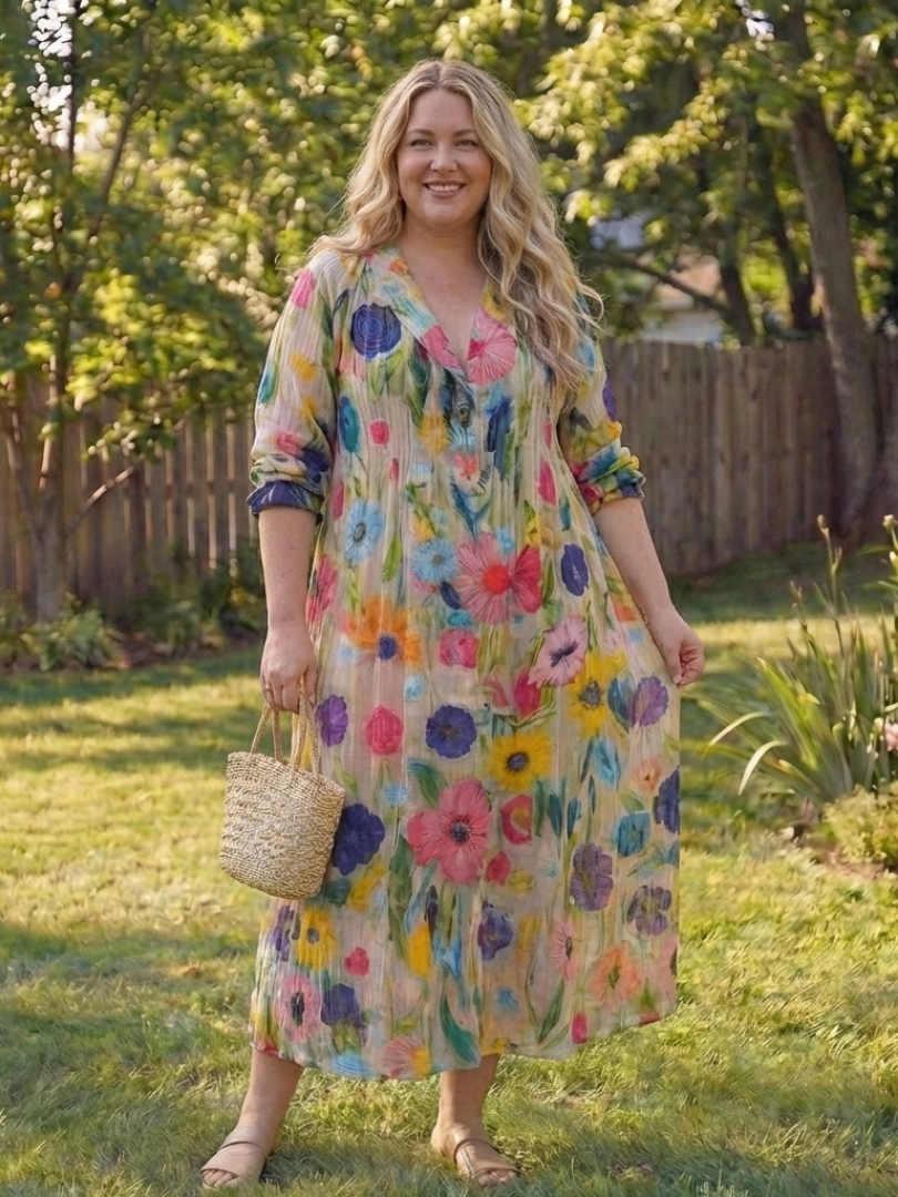 Virelle | Sukienka Maxi Botaniczna Flow