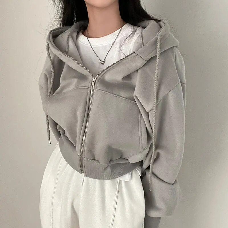 Thea | Damska Bluza z Kapturem na Zamek