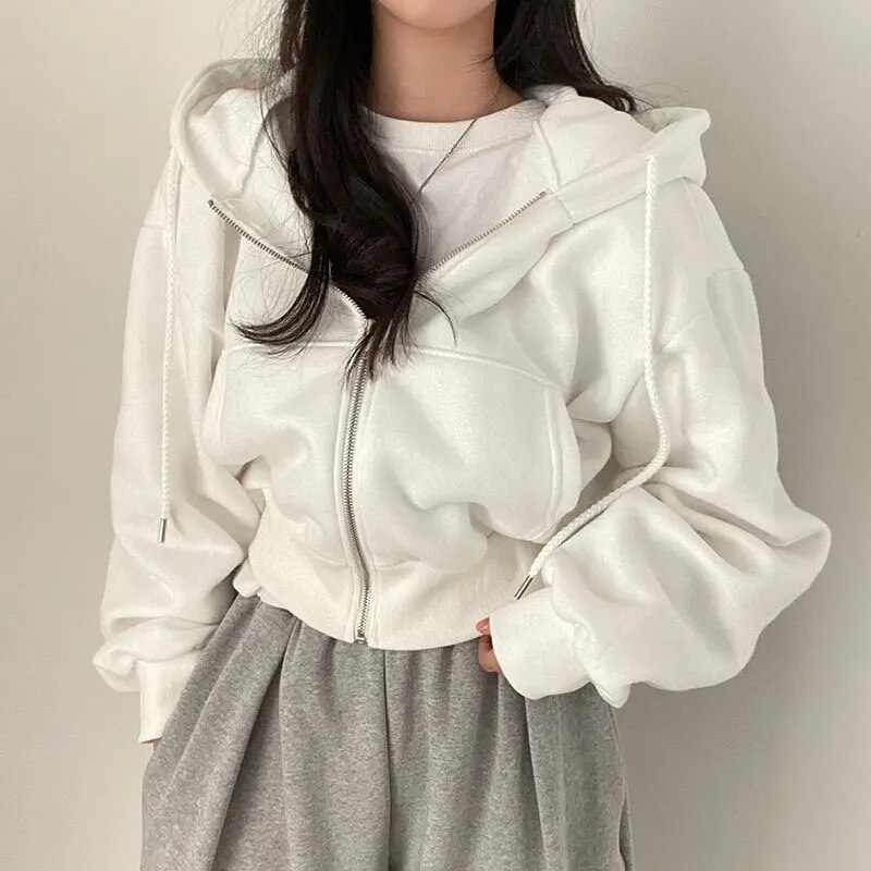 Thea | Damska Bluza z Kapturem na Zamek