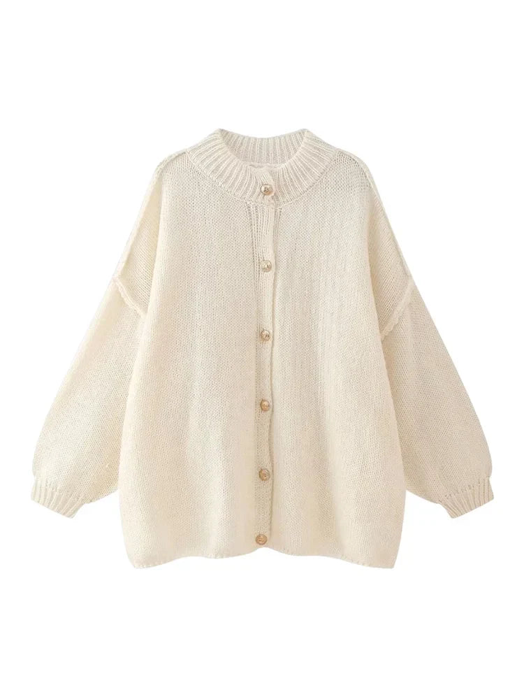 Viola | Damski oversize kardigan z guzikami