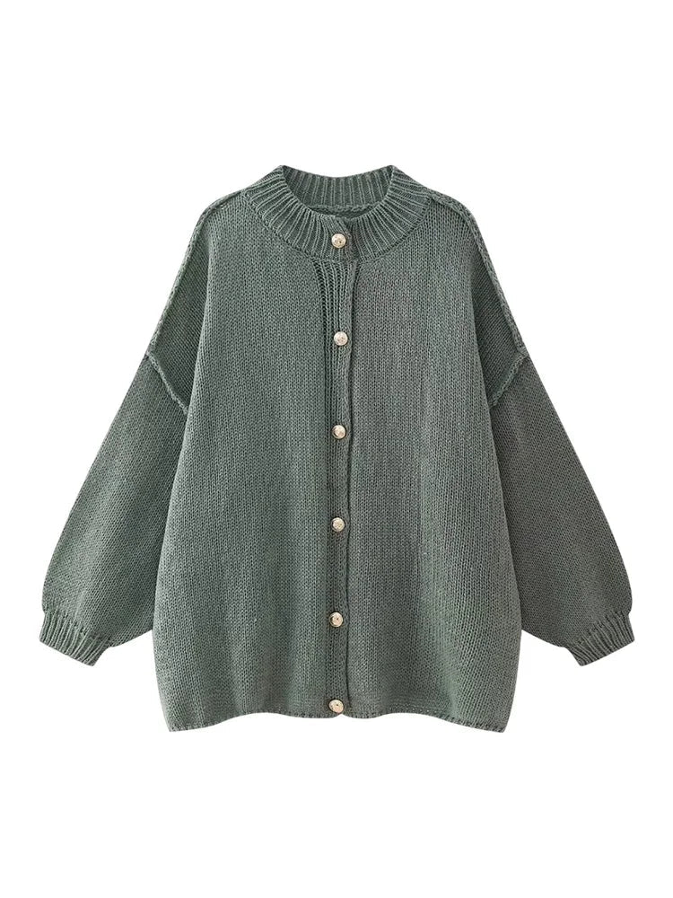 Viola | Damski oversize kardigan z guzikami