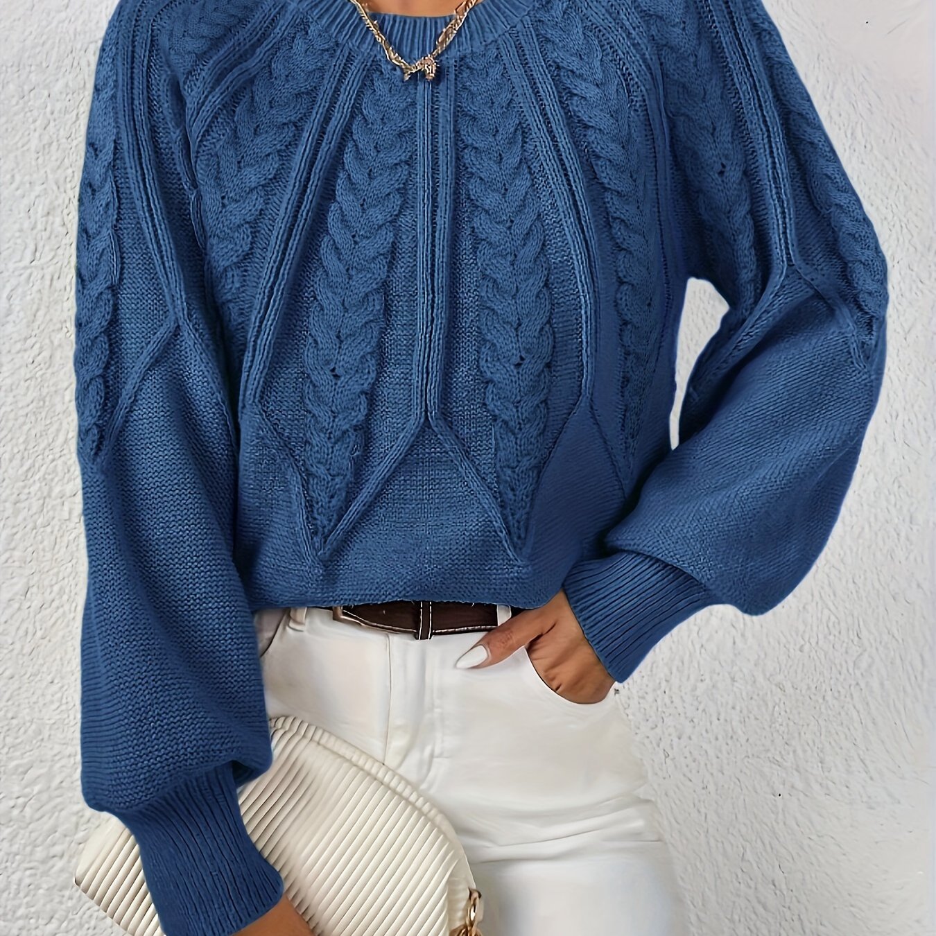 Wioleta | Sweter w Warkocz Elegancki i Wygodny Damski