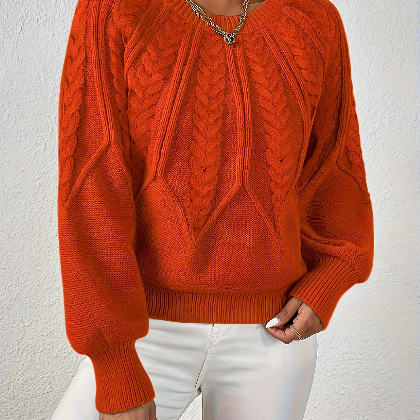 Wioleta | Sweter w Warkocz Elegancki i Wygodny Damski