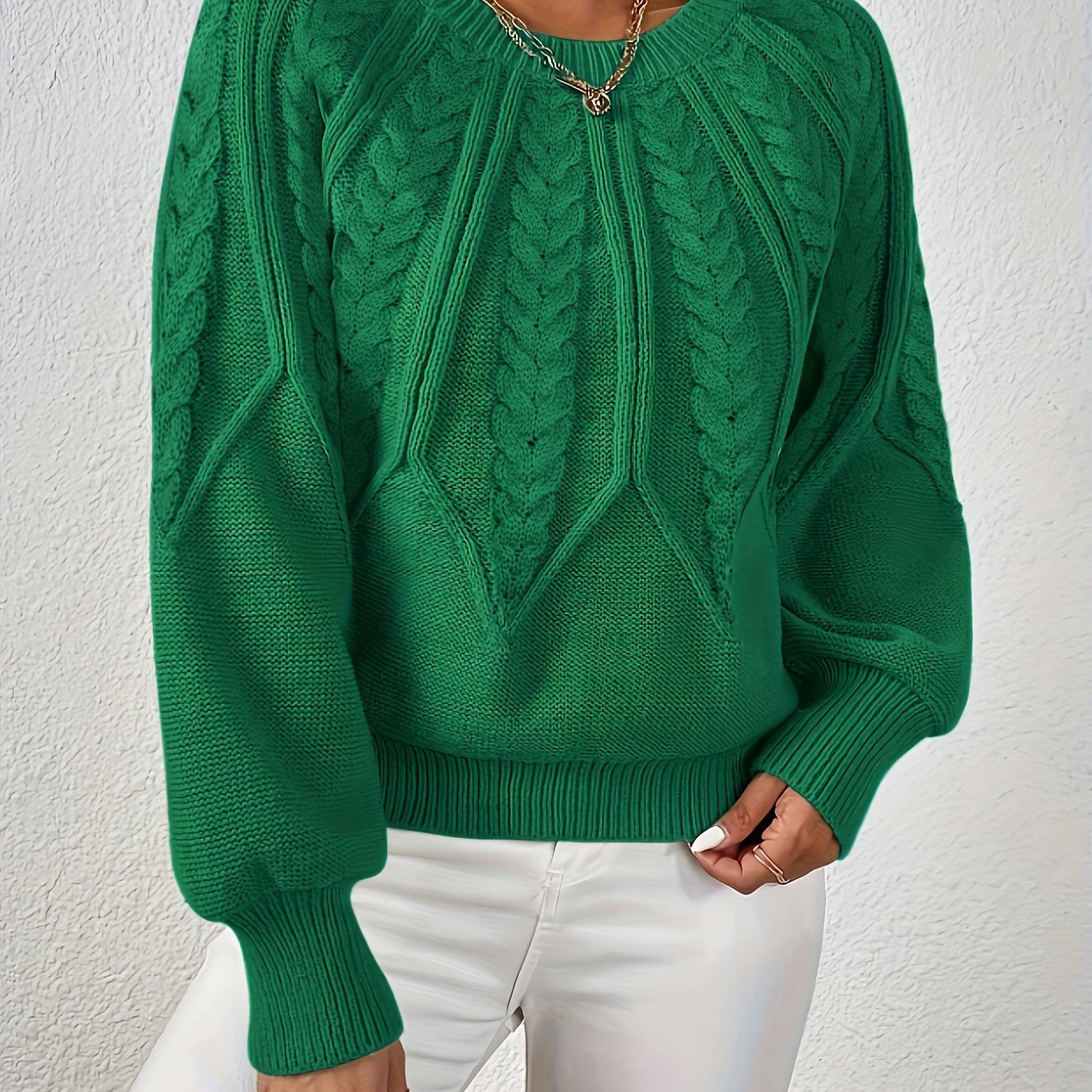 Wioleta | Sweter w Warkocz Elegancki i Wygodny Damski