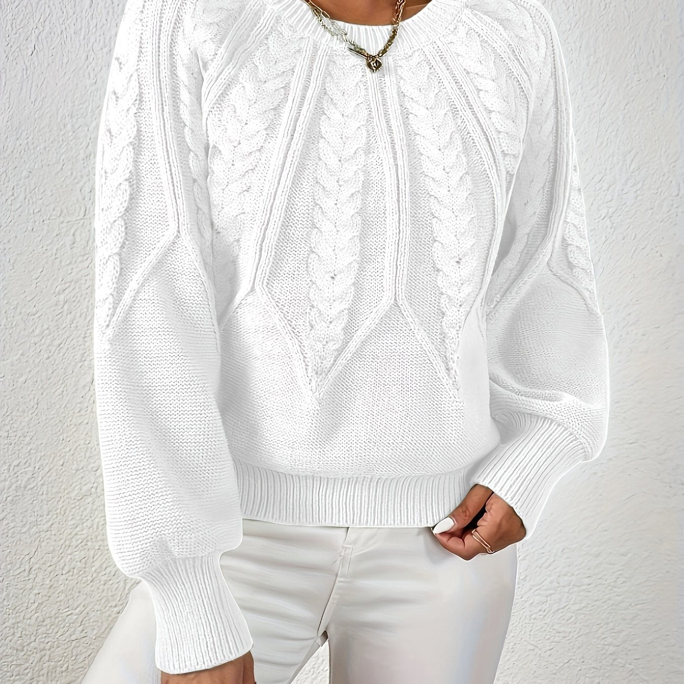 Wioleta | Sweter w Warkocz Elegancki i Wygodny Damski