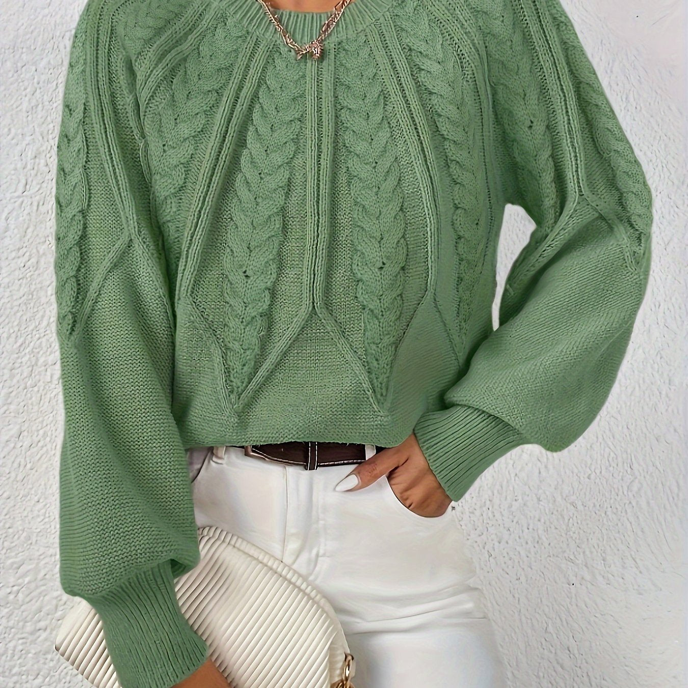 Wioleta | Sweter w Warkocz Elegancki i Wygodny Damski
