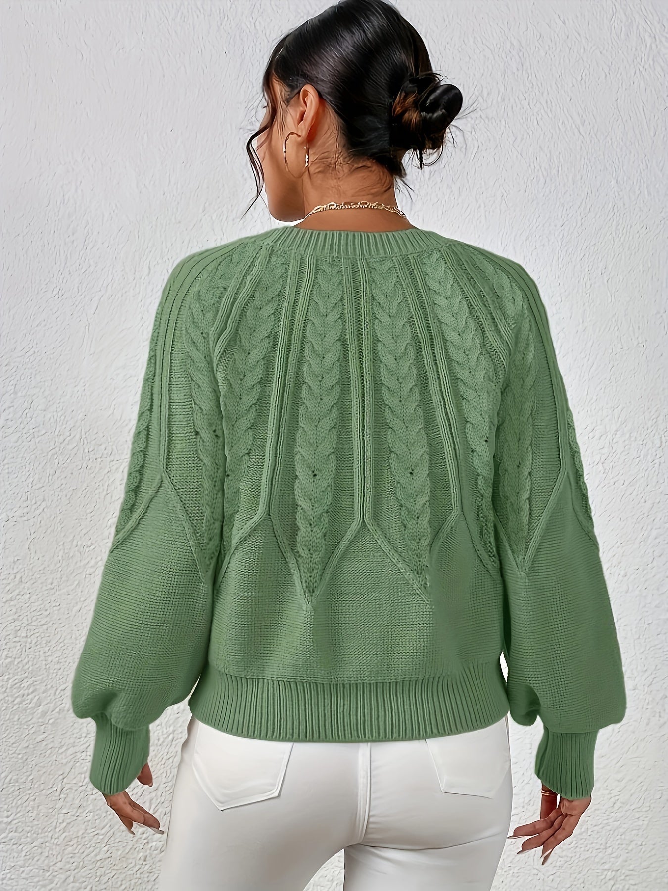 Wioleta | Sweter w Warkocz Elegancki i Wygodny Damski