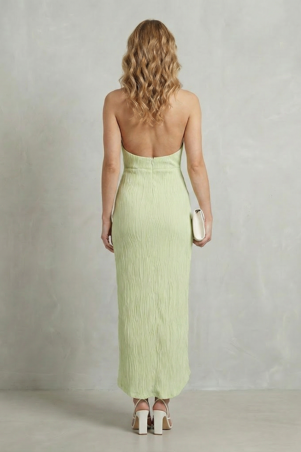 Zephyrelle – Plisowana sukienka bez pleców – Maxi dress