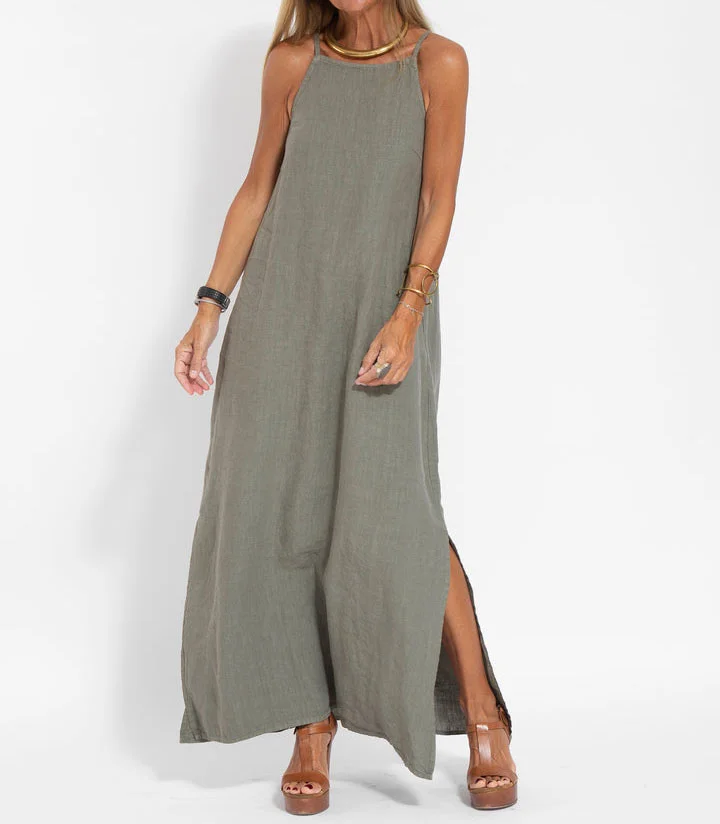 Zosia | Elegancka Letnia Sukienka Maxi na Ramiączkach