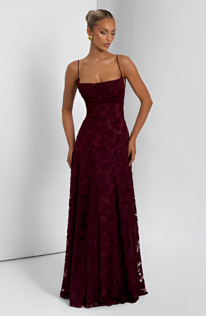 Alona - Elegancka Koronkowa Sukienka Maxi