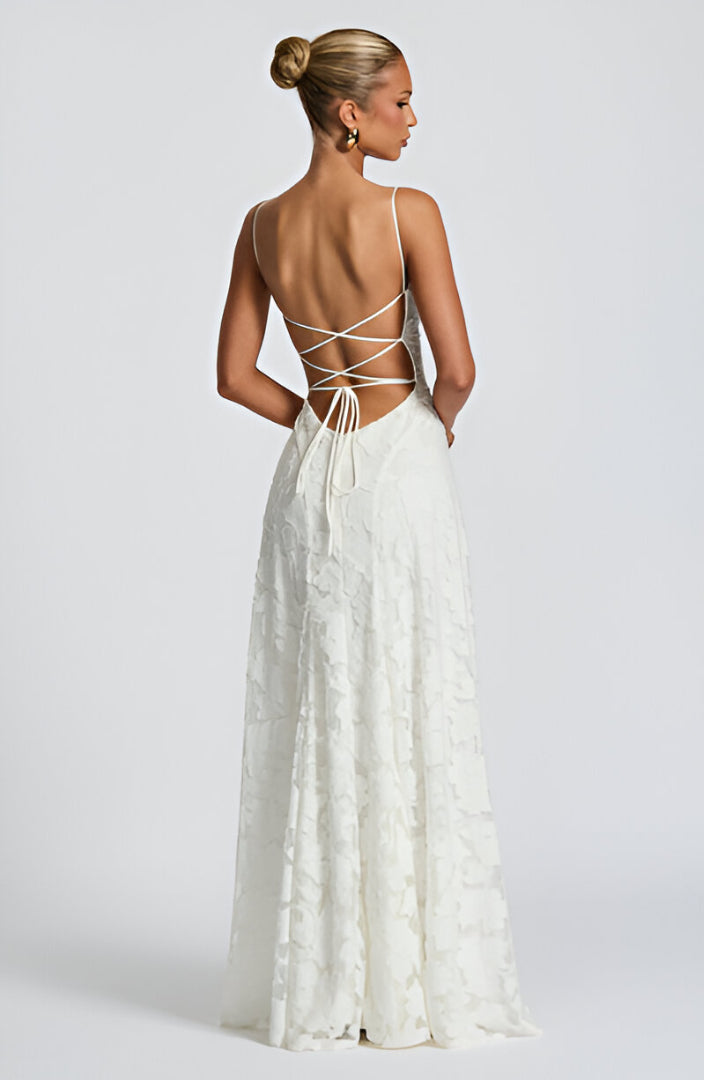 Alona - Elegancka Koronkowa Sukienka Maxi